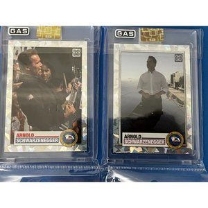 ARNOLD SCHWARZENEGGER GAS TRADING 2 CARD FOIL SET /100 - National Exclusive